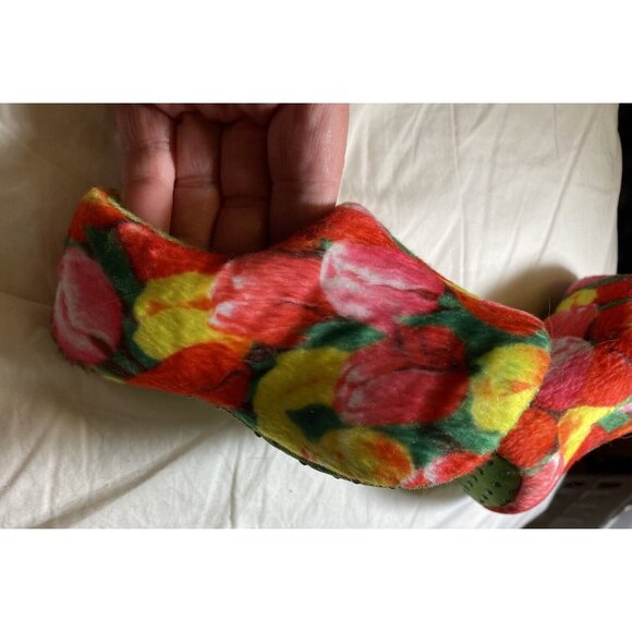 Wooden Shoe Tulips - Clog Slipper US SZ 4-5 EU 16-19 Comfort Felt Slip Resistant - Picture 2 of 9